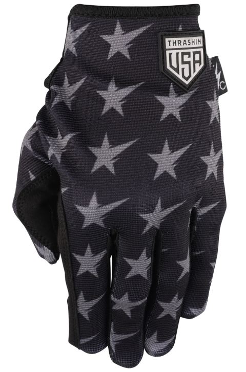 Thrashin Supply - Gloves - Stars & Bolts - Black and Grey