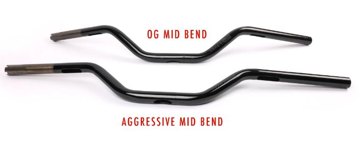 Aggressive Mid Bend Bars - Black