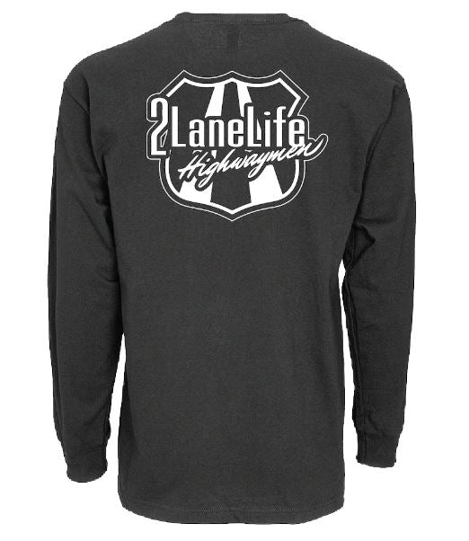 2LaneLife - The Highway Badge V5 - Long Sleeve Shirt